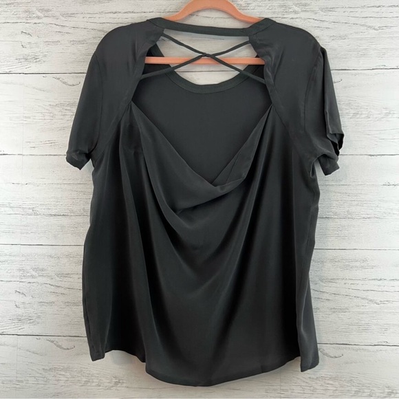 Chaser Gray Open Back Short Sleeve Top - Picture 7 of 7